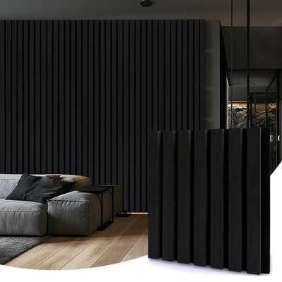 4PCS 30x30cm Acoustic Wood Slat Panels 11.8''x11.8'' - Noise Reduction for Studio