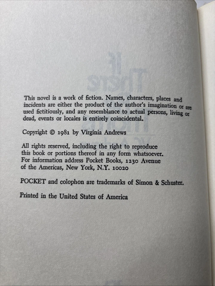 If There Be Thorns – V.C. Andrews 1981 Hardcover w/ Dust Jacket – Gothic Family - Image 2 of 4