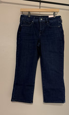 NYDJ Curves 360 Womens Denim Jeans Cropped Slim Straight Mesquite Size 4