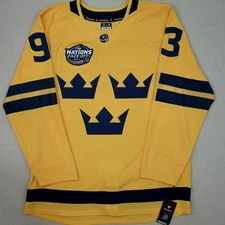 NEW Mika Zibanejad Sweden 4 Nations Faceoff Fanatics Premium  Jersey - Size 52