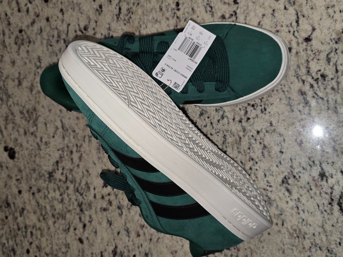 Adidas Grand Court Alpha Mens Youth Boys Classic Style Shoes Size 4 Green White adidas Kids main image 2
