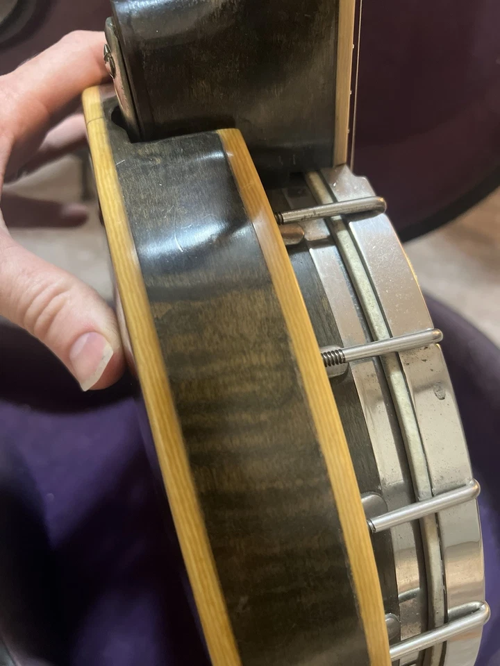 Weymann & Sons Banjo 1920’s QUALITY ORIGINAL BEAUTIFUL Green/Gray Curly Maple!!! - Image 4 of 4