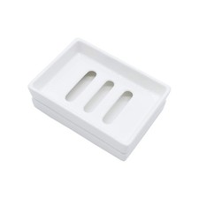Ceramic Soap Dish Bar Soap Holder Double Layer Soap Tray Draining Soap Saver by