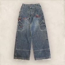 Vintage JNCO jeans Skate Double Knee Carpenter Made In USA 28x31 Blue Wide Leg