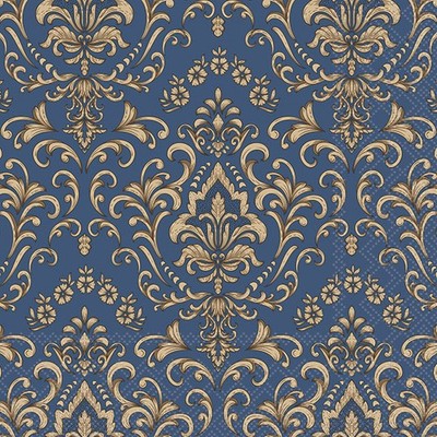 Servietten 33x33 cm - 3-lagig - 20 Servietten - Baroque ornament blue