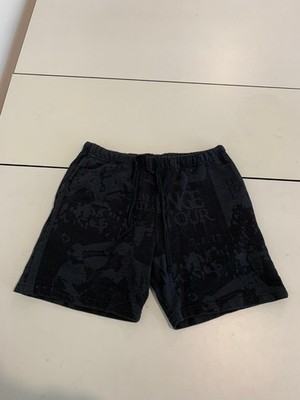 XXXTentacion Sweat Shorts Medium Black Fleece Rap Skater Cyber Punk Grunge AOP