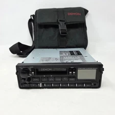 VINTAGE DENON DCR-5470 UNDER DASH HIGH POWER  STEREO CASSETTE RECEIVER W/ CASE