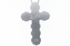 Robert Alton .10 CTW Stainless Steel Diamond Rounded Cross Pendant