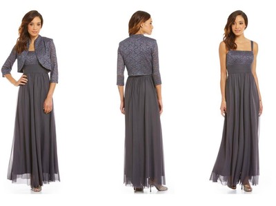 evening gown with jacket