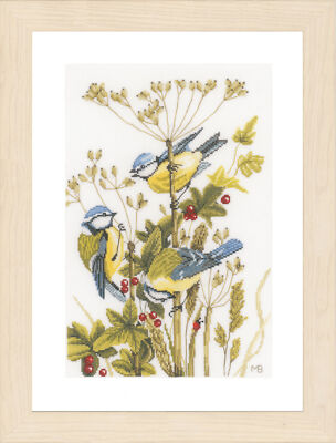 Lanarte Gez�hlt Kreuzstich-Kit: Blaue Titten (Evenweave)