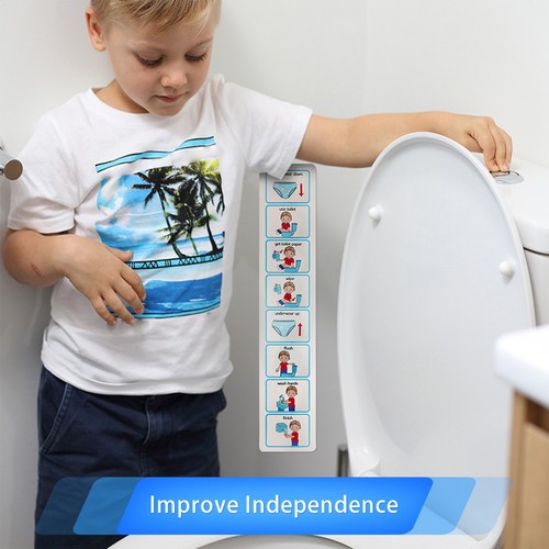 Potty Training Visual Toilet Monitoring Chart Sticker Teach Kids to Use Toilet - Picture 9 of 12