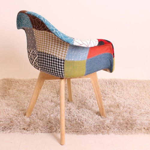Patchwork Dining Set - 4 x Fabric Chairs & a Modern Dining Table - Picture 51 of 56