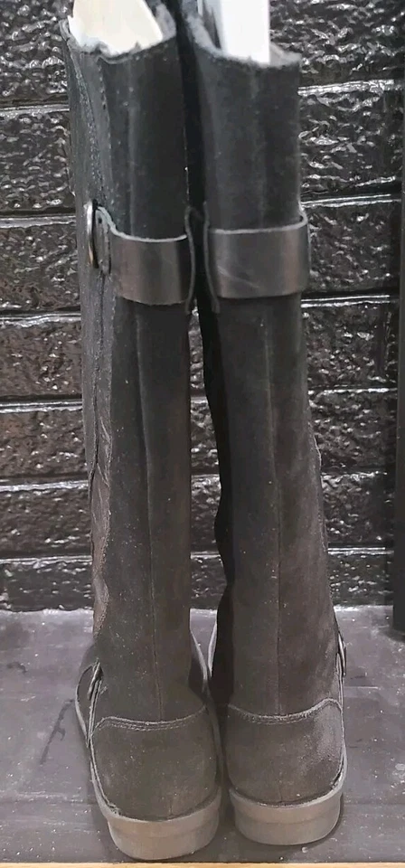 Bota Clarks Nikki Midtown para mujer talla 8,5 alta negra gamuza cremallera hasta la rodilla Foto 4 de 4