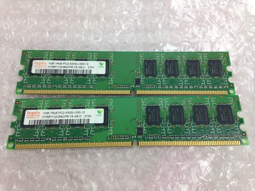 Hynix HYMP112U64CP8-Y5 2x1Gb=2Gb PC2-5300 667Mhz DDR2 Desktop Memory ...