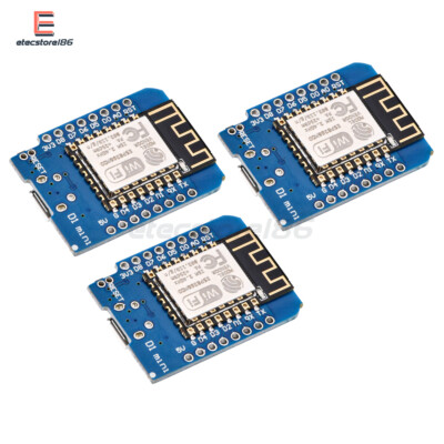 3Pcs ESP-12 ESP8266 WeMos D1 Mini WIFI 4M Bytes Development Board Module NodeMCU