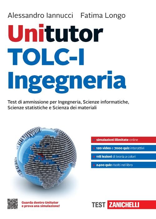 9788808568885 Unitutor TOLC-I Ingegneria. Test di ammissione per...i. Con e-book