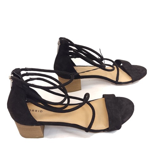 NEW Torrid Black Strappy Low Block Heel Sandals Shoes Womens Size 12 | eBay