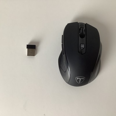 EasternTimes Tech Wireless Computer Mouse D-09 USB CA57BN TUVD-09 - Black
