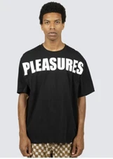 Pleasures Expand Logo Heavyweight T Shirt Black Oversized New S