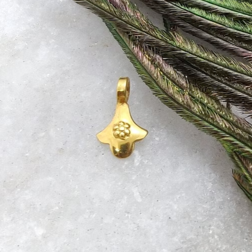 9x5 mm 18K Gold Charm Pendant Solid Gold Pendant Jewelry Supplies