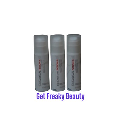 3 PACK. 5.1 oz. Sebastian Potion 9 Wearable-Styling Treatment. 150ml. NO CAPS.