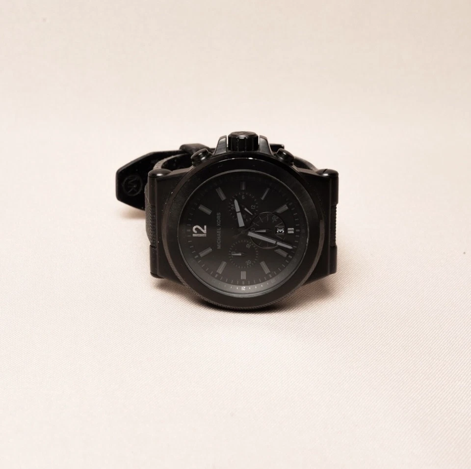 Michael Kors Mens Dylan Automatic Grey Dial Black Silicone Band Watch - MK9026 - Image 4 of 4