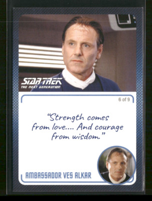2022 Rittenhouse Star Trek TNG Archives Card #28 Ambassador Ves Alkar 6 Of 9