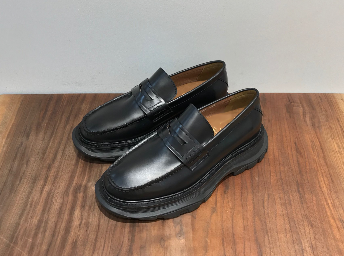 Handmade] Men Leather Exaggerated Sole Slip On Shoes Derby