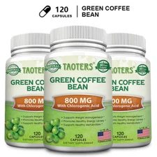 Green Coffee Bean With GCA Best Pure Extract Weight Management Loss Fat Burner