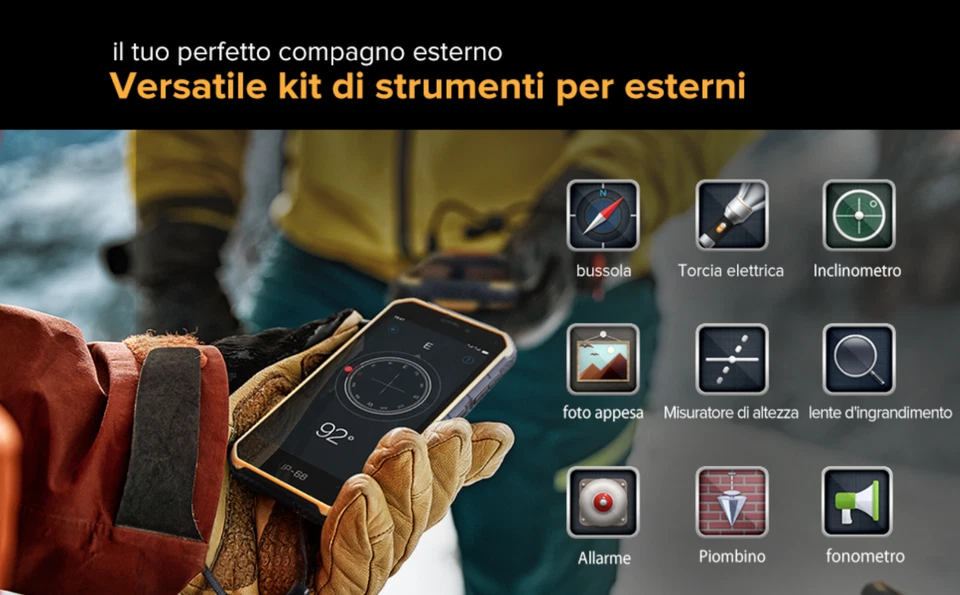 Ulefone ArmorX7 PRO Android 10 Cellulare Antiurto IP68, Quad-Core 4GB+32GB - Immagine 4 di 4