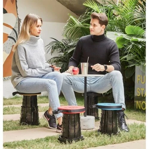 Siège tabouret pliant portable rétractable télescopique camping pêche chaises de voyage - Photo 11/19