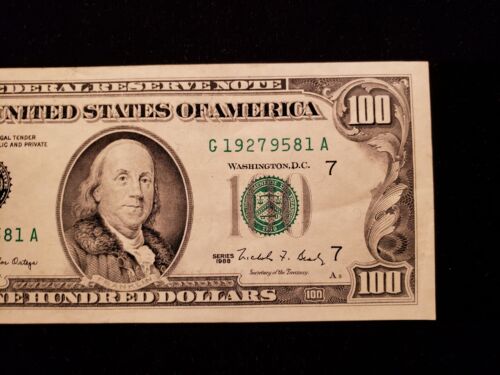 1988 $100 FRN FEDERAL RESERVE NOTE - (G) CHICAGO, ILLINOIS LOT#CA163 - Picture 2 of 8