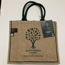 Bag Ethics Queen Elizabeth Platinum Jubilee Green Canopy Jute Bag 1952 2022 Tree