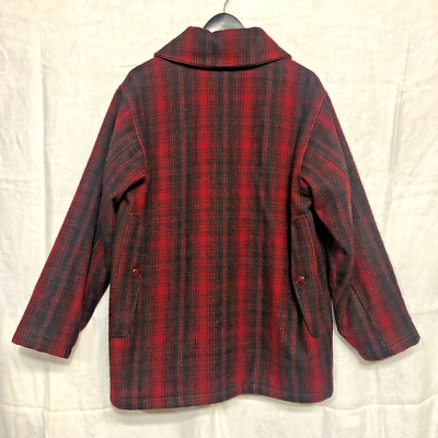 Vintage Men's Woolrich Red Plaid Wool Hunting Coat | eBay