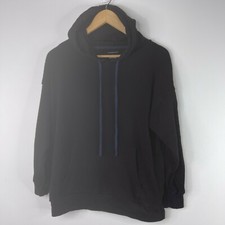 LANDS END Teen Youth Black Long Sleeve Hoodie Size XL