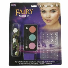 Enchanted Fairy Headband Halloween Flower Crown Face Crystals Costume Makeup Kit