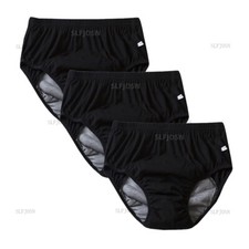 3 Pack Adult Washable Incontinence Underwear Diaper Pants Reusable Leak-proof
