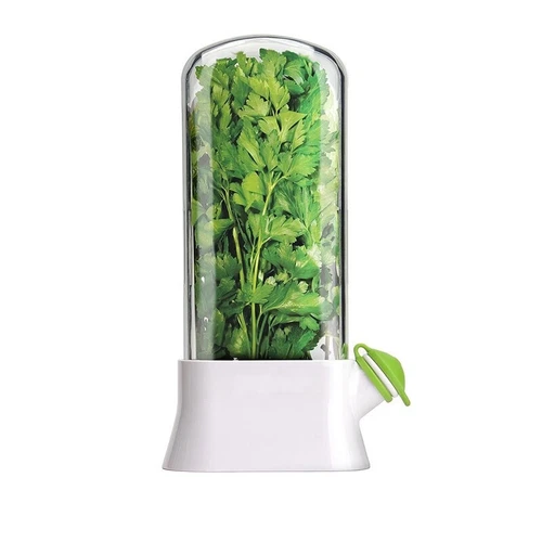Keeper and Herb Saver, PlasticStorage Container for Cilantro, Mint, Parsley,New - Bild 2 von 13