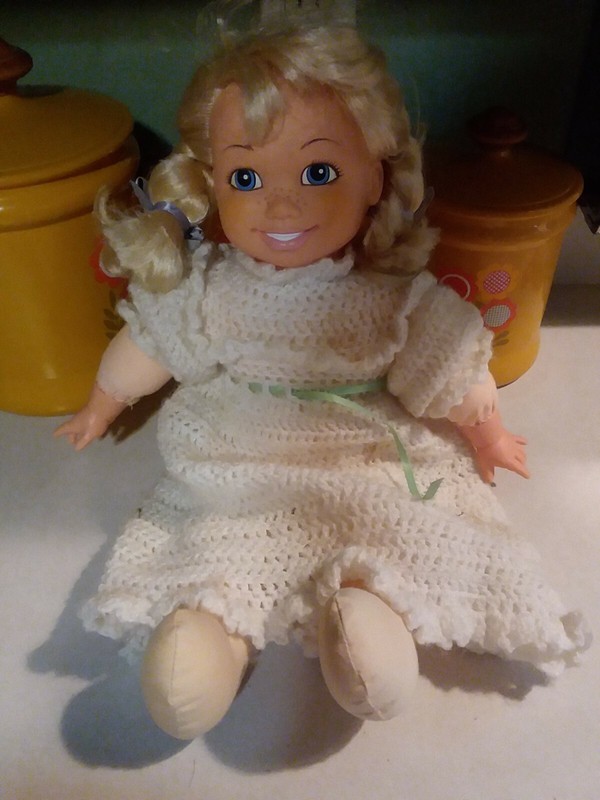 Vintage 1990 Northern Toilet Tissue Doll Blonde Hair With Nightgown