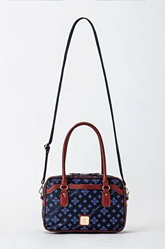 CHRISTIAN OLIVIER PARIS Boston Navy xwine-red Monogram pattern