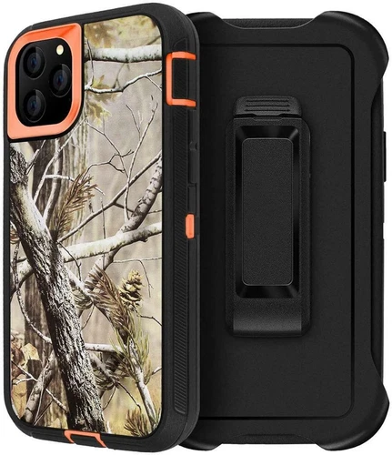 For iPhone SE 2020 11 PRO MAX Camo Tree Shockproof Case Belt Clip Holster Cover