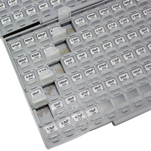 SMD 0603 capacitor kit 100 values 100x50/V pcs in BOX-ALL NPO Y5V X7R 0.5p 10UF - Picture 3 of 7