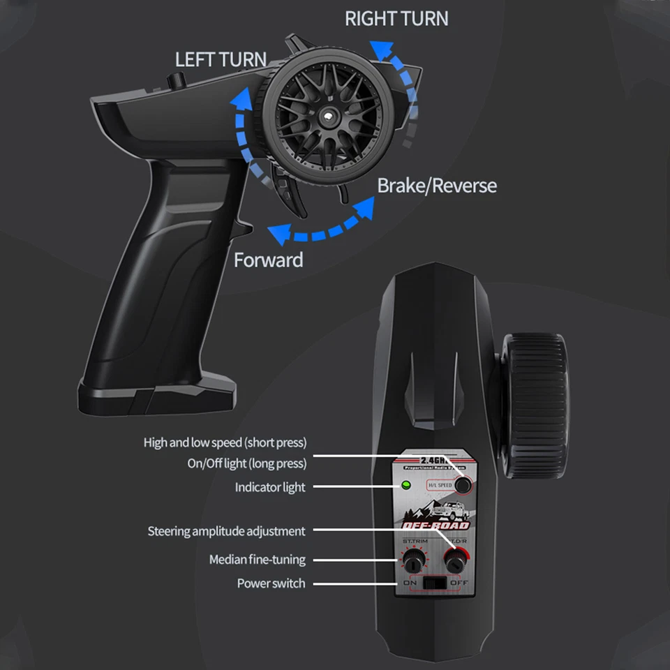 RC Pickup SG-1405/1406 2.4G 1/16 Truck 2WD 15 km/h Remote Controller RTR Toys N1 - Image 3 of 4