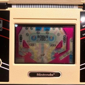 Nintendo Game & Watch Pinball PB-59, with box and manual, tested and working.