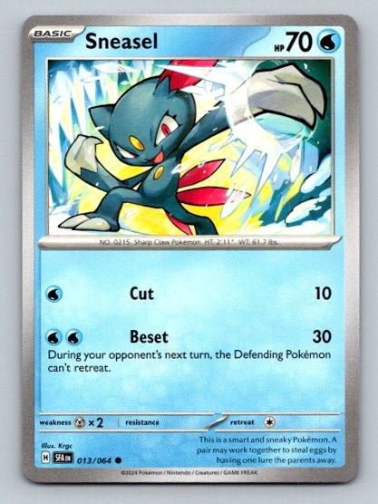 2024 Pokemon Card SV: Shrouded Fable Sneasel 13/64