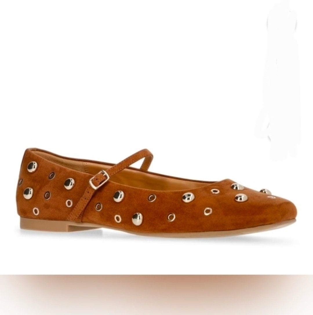 Time and Tru Women's Studded Mary Jane Flats Size 11 NWT