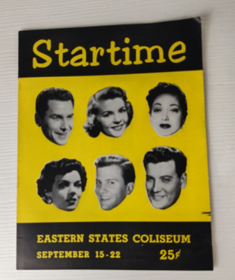 Vintage Startime Eastern States Coliseum 1956 Souvenir Program Dorothy Collins