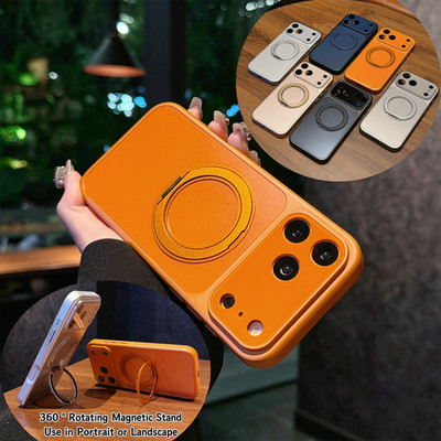 Mag Safe Stand Case Lens Cover For iPhone 16 15 14 13 12 Air Turn To 17 Pro Max