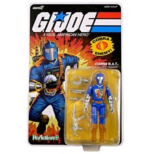 Super7 ReAction  Cobra B.A.T. Comic Blue O   Ring 3.75  Figure MOC Unpunched