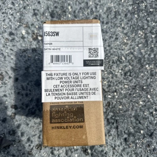 Hinkley Lighting Taper LED Deck Patio Light, Satin White - 1563SW - Picture 3 of 3